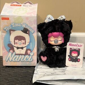 NEW Nanci Tea Time Kitties Plush Doll - Black & Pink